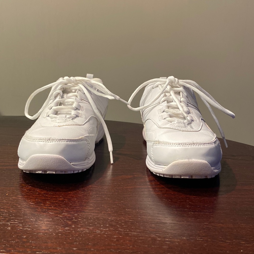 Safe t step white sneakers